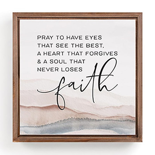 Framed Art-Pray To Have Eyes (11.25" Sq.) by P Graham Dunn
