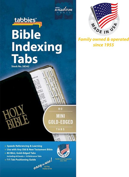 Bible Tab-Mini Tabs-Old & New Testament-Gold by Tabbies