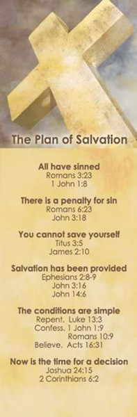 Bookmark-Plan Of Salvation/Cross (Pack Of 25) by Broadman & Holman