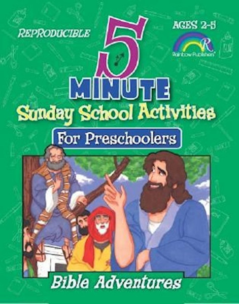 5 Minute Sunday School Activities For Preschoolers: Bible Adventures (Ages 2-5) by Davis Mary J