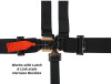 PRP Adjustable Crotch Belt for Latch and Link Harness - 5th Point Only - Black - SBCR-ADJ Photo - Close Up