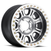 Raceline RT232 Monster 15x8in/6x139.7 BP/-32mm Offset/107.95mm Bore - BLK & Machined Beadlock Wheel - RT232-58060-32 Photo - Primary