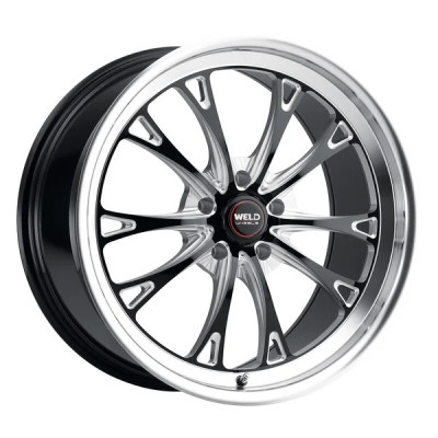 Weld S908 17X10 Belmont Drag Beadlock 5X127 ET38 BS7.00 Gloss Black MIL Dia 71.5 - S90870075P38 Photo - Primary