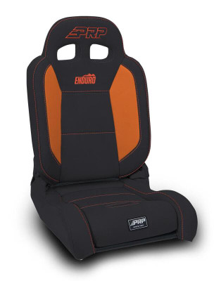 PRP EnduroDaily Reclining Suspension Seat - Black/Orange Vinyl - Passenger - A8701045-201-207 Photo - Primary
