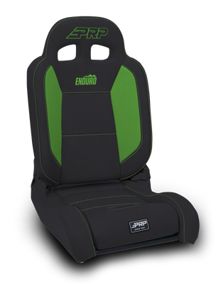 PRP EnduroDaily Reclining Suspension Seat - Black/Green Vinyl - Passenger - A8701045-201-W Photo - Primary