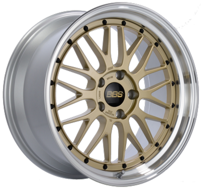 BBS LM 19x11 5x112 ET35 Diamond Gold Center Diamond Cut Lip Wheel 82mm PFS/Clip Required - LM294GPK Photo - Primary