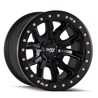 Dirty Life 9303 DT-1 17x9/8x165.1 BP/-12mm Offset/130.8mm Hub Matte Black Wheel - Beadlock - 9303-7981MB Photo - Primary