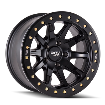 Dirty Life 9304 DT-2 20x9 / 5x139.7 BP / 12mm Offset / 87.1mm Hub Matte Black Wheel - Beadlock - 9304-2985MB12 Photo - Primary