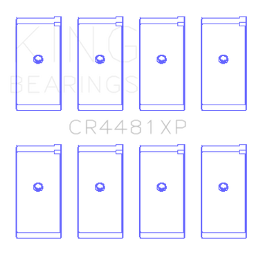 King Mitsubishi 4G63/4G64 6 Bolt 1st Gen DSM Performance Rod Bearing Set - Size STDX - CR4481XPSTDX Photo - Primary