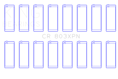 King 55-67 Ford 265/283/302/327 V8 Performance Rod Bearing Set - Size STD - CR803XPN Photo - Primary