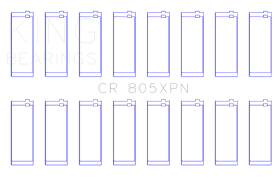 King Chrysler 273/277/301/303/313/318/326/340ci (Size STD) Performance Rod Bearing Set - CR805XPN Photo - Primary