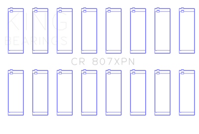 King Chevy LS1 / LS6 / LS3 (Size 010X) Performance Rod Bearing Set - CR807XPN010X Photo - Primary