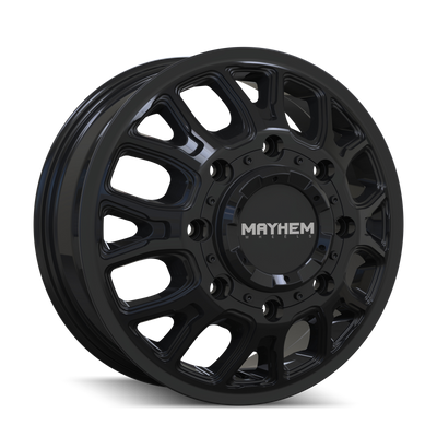 Mayhem Cogent Dually 8107D 17x6.5 8-200 BP 125mm Offset 142mm Bore Gloss Black - 8107D-7677BF Photo - Primary