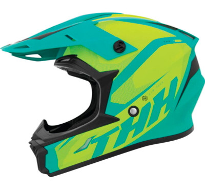 THH Helmets T710XR Airtech Teal/Yellow Youth - Large - 647857 Photo - Primary
