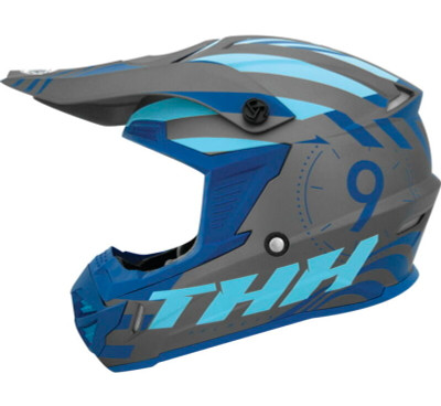 THH Helmets T730X Twister Gray/Blue Youth - Large - 648010 Photo - Primary