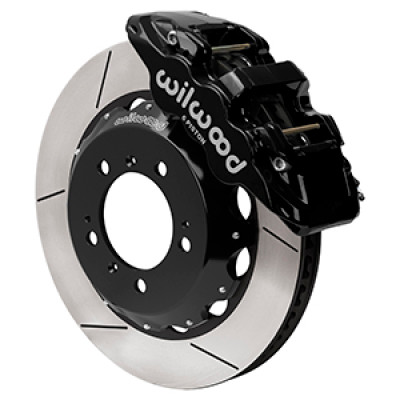 Wilwood 99-12 Porsche 911(996/997) Aero6 Front Brake Kit Slotted 14.00in Rotor W/Lines - Black - 140-17100 Photo - Primary
