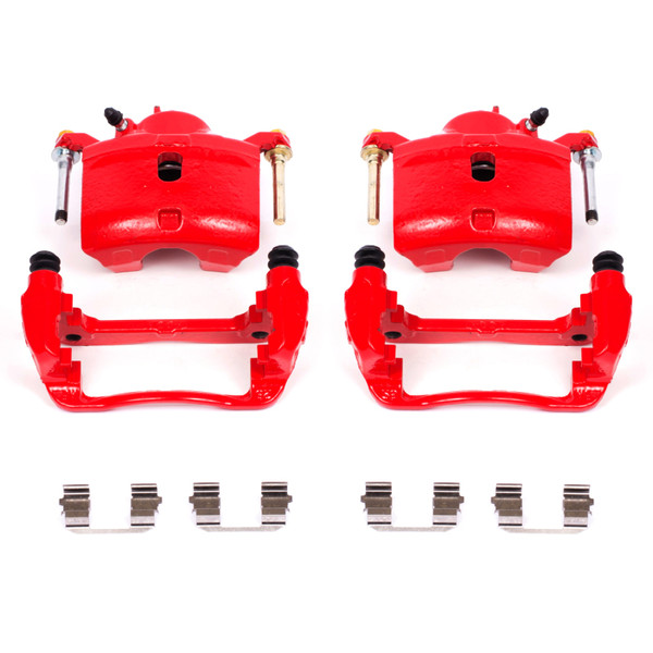 Power Stop 13-15 Acura ILX Front Red Calipers w/Brackets - Pair - S2660