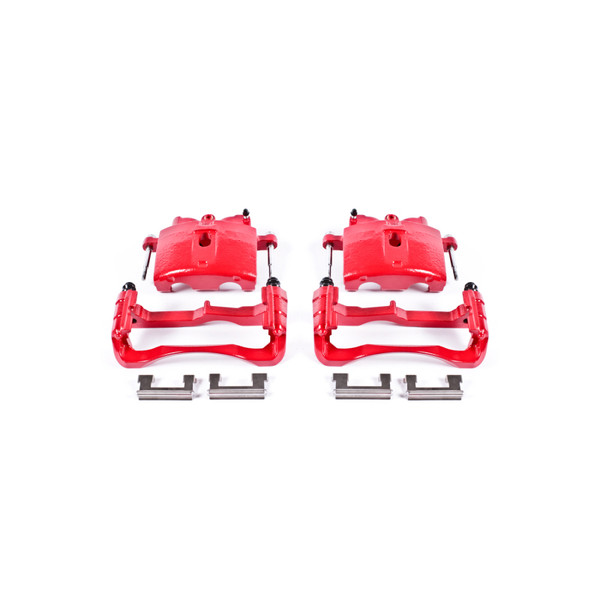 Power Stop 00-04 Cadillac DeVille Front Red Calipers w/Brackets - Pair - S4730