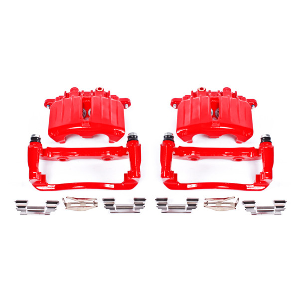 Power Stop 02-06 Cadillac Escalade Rear Red Calipers w/Brackets - Pair - S4764