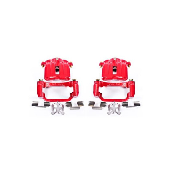 Power Stop 04-05 Cadillac DeVille Rear Red Calipers w/Brackets - Pair - S4854