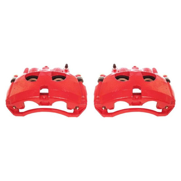 Power Stop 09-10 Dodge Ram 2500 Front Red Calipers w/Brackets - Pair - S5172