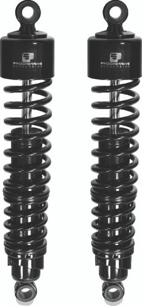 Progressive Harley 413 Series Shocks 15.0in - Black - 413-4039B