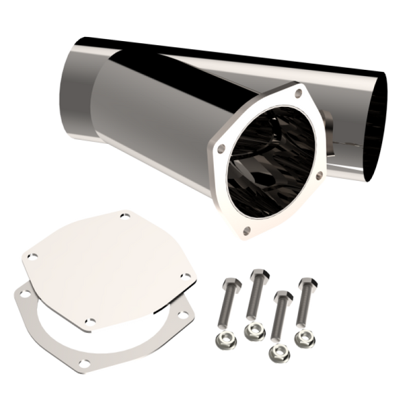 QTP 5in Weld-On QTEC Exhaust Cutout Y-Pipe - 10500