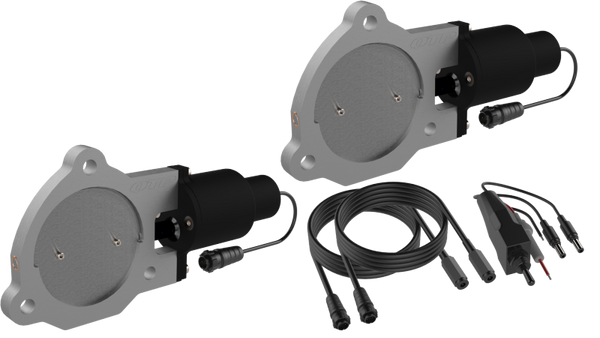 QTP 3.5in Bolt-On QTEC Dual Electric Cutout Valves - Pair - QTEC70