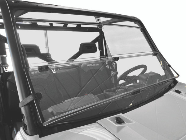 QuadBoss 15-19 Polaris Ranger 1000 Diesel Windbreak Folding Windshield - 375780