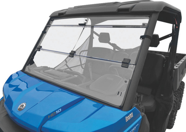 QuadBoss 16-22 Can-Am Defender HD10 Windbreak Folding Windshield - 375784