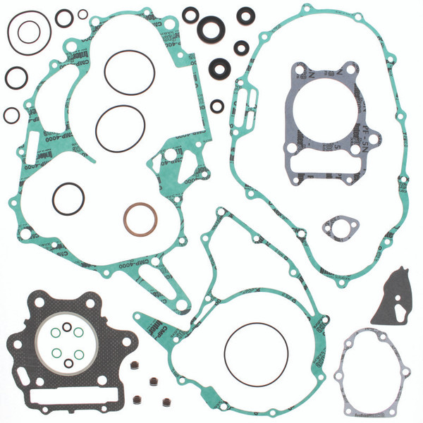QuadBoss 93-00 Honda TRX300EX FourTrax Complete Gasket Set w/ Oil Seal - 563984