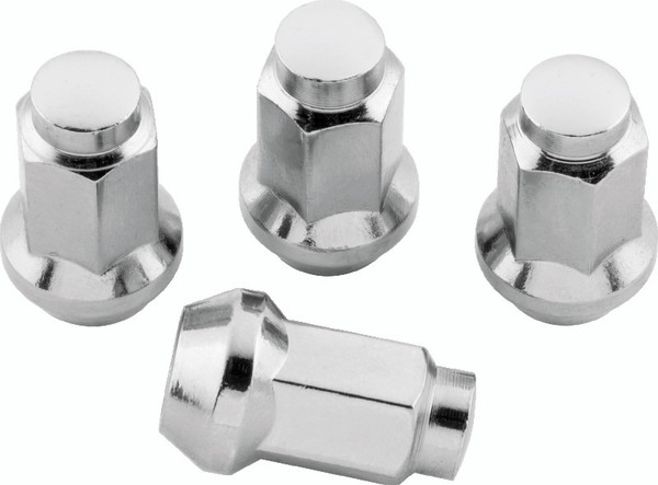 QuadBoss Lug Nuts 3/8in-24 - 14mm-Od - Chrome  - Box of 4 - 608929