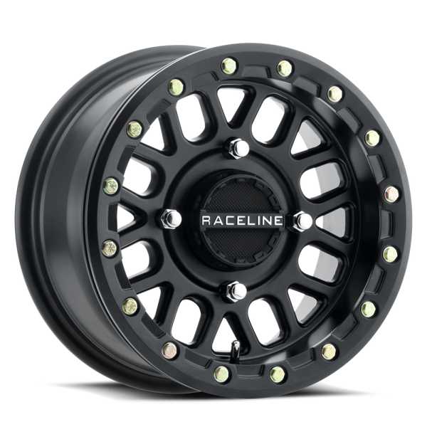 Raceline A92B Podium 14x7in / 4x156 BP / 10mm Offset / 132.5mm Bore - Satin Black Beadlock Wheel - A93B-47056+10