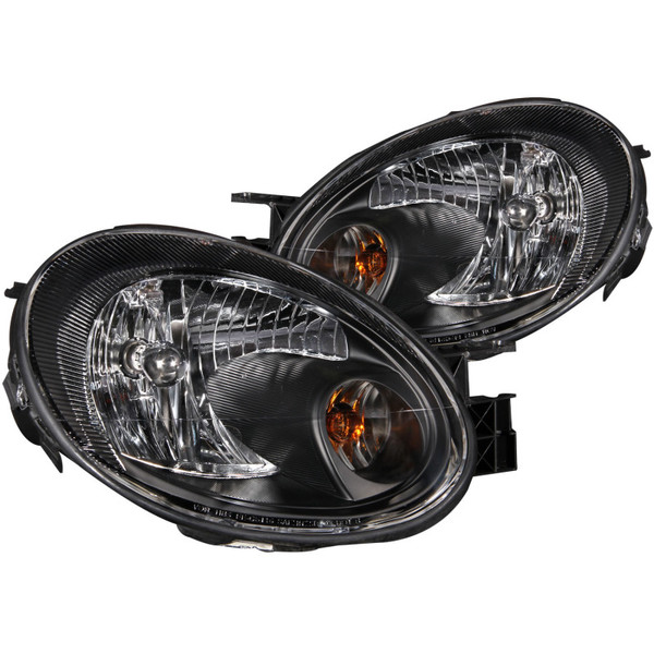 ANZO 2003-2005 Dodge Neon Crystal Headlights Black - 121030