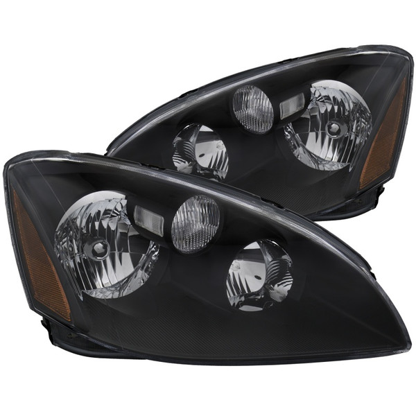 ANZO 2002-2004 Nissan Altima Crystal Headlights Black - 121109