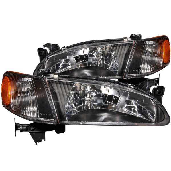 ANZO 1998-2000 Toyota Corolla Crystal Headlights Black - 121131