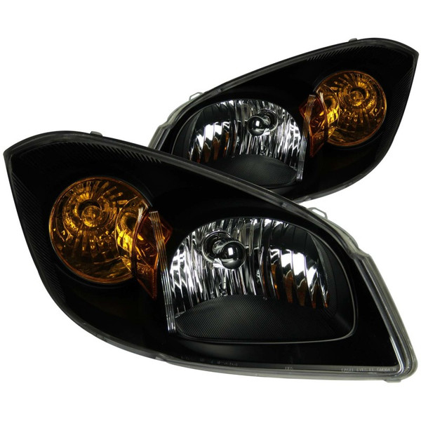 ANZO 2005-2010 Chevrolet Cobalt Crystal Headlights Black - 121154