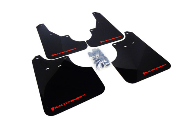 Rally Armor 09-13 Subaru Forester Black UR Mud Flap w/ Red Logo - MF11-UR-BLK/RD