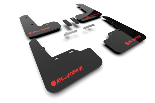 Rally Armor 22-25 Subaru WRX Black UR Mud Flap Altered Font Red Logo - MF92-UR-BLK/RD-X