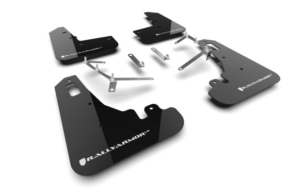Rally Armor 22-25 Subaru BRZ / Toyota GR86 Black UR Mud Flap w/White Logo - MF99-UR-BLK-WH