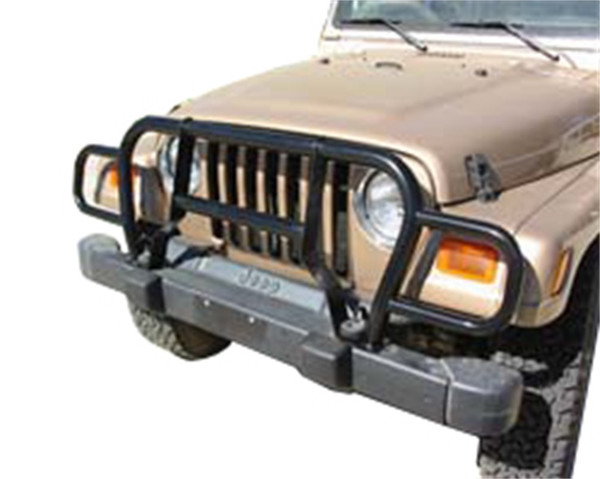 Rampage 1987-1995 Jeep Wrangler(YJ) Headlight Euro Grill Guard - Black - 7659