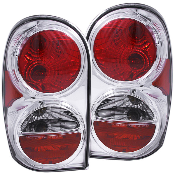 ANZO 2002-2007 Jeep Liberty Taillights Chrome - 211106