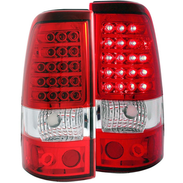 ANZO 2003-2006 Chevrolet Silverado 1500 LED Taillights Red/Clear - 311007