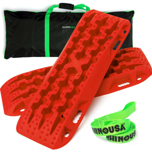Rhino USA Recovery Traction Boards - Red (Pair) - RG-TB42X13-RED
