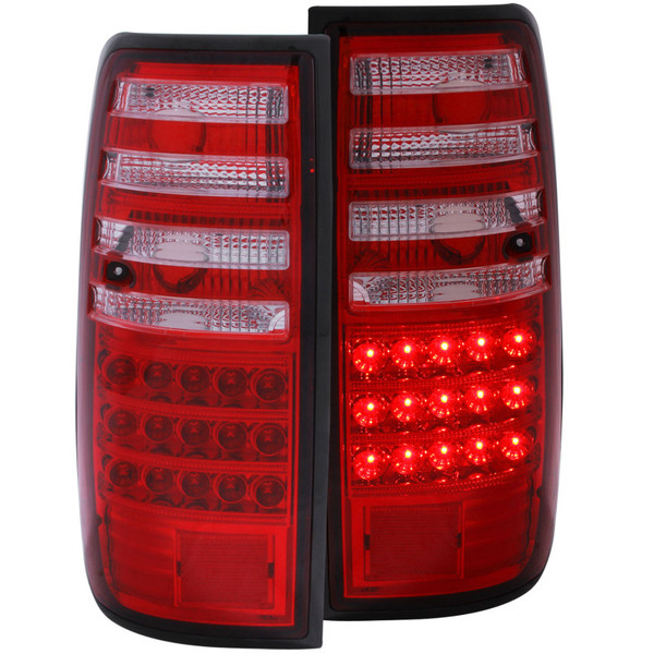 ANZO 1991-1997 Toyota Land Cruiser Fj LED Taillights Red/Clear - 311095