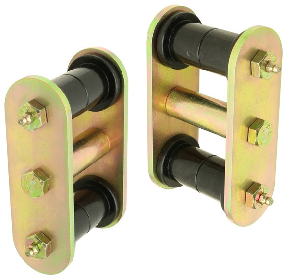 RockJock YJ HD Leaf Spring Shackles Front w/ Urethane Bushings HD Greasable Bolts Pair - CE-9040