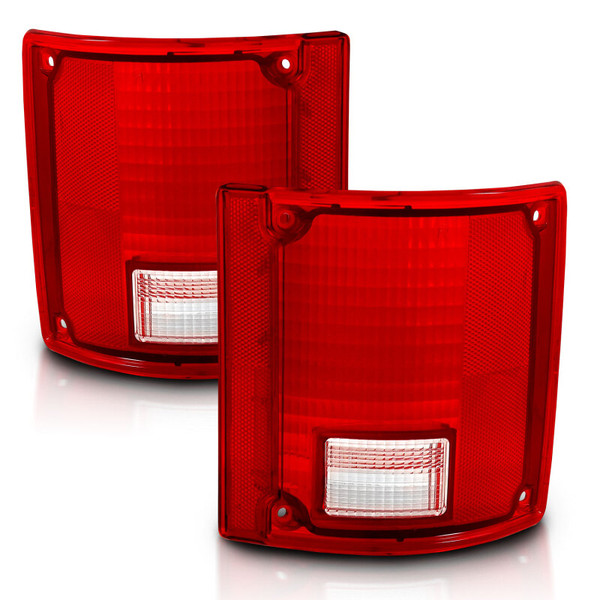 ANZO 1978-1991 Chevy Blazer Taillight Red/Clear Lens w/o Chrome Trim Fleetside (OE Replacement) - 311317
