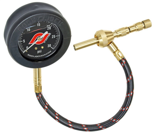 RockJock Elite Analog Tire Deflator 3in Stainless Steel Liquid Filled Gauge Beadlock Friendly - RJ-560200-101
