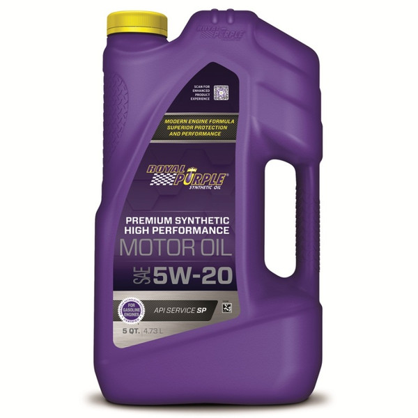 Royal Purple Premium Synthetic High Performance Multi-Grade 5W-20 Motor Oil - 5 Quart - 53520