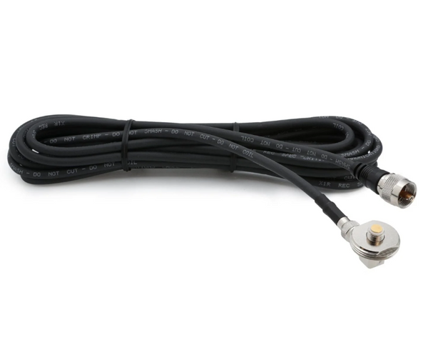 Rugged Radios 15 Ft Antenna Cable with Removable Mini 3/8 NMO Bulkhead Mount - NMO-MINI-U-15